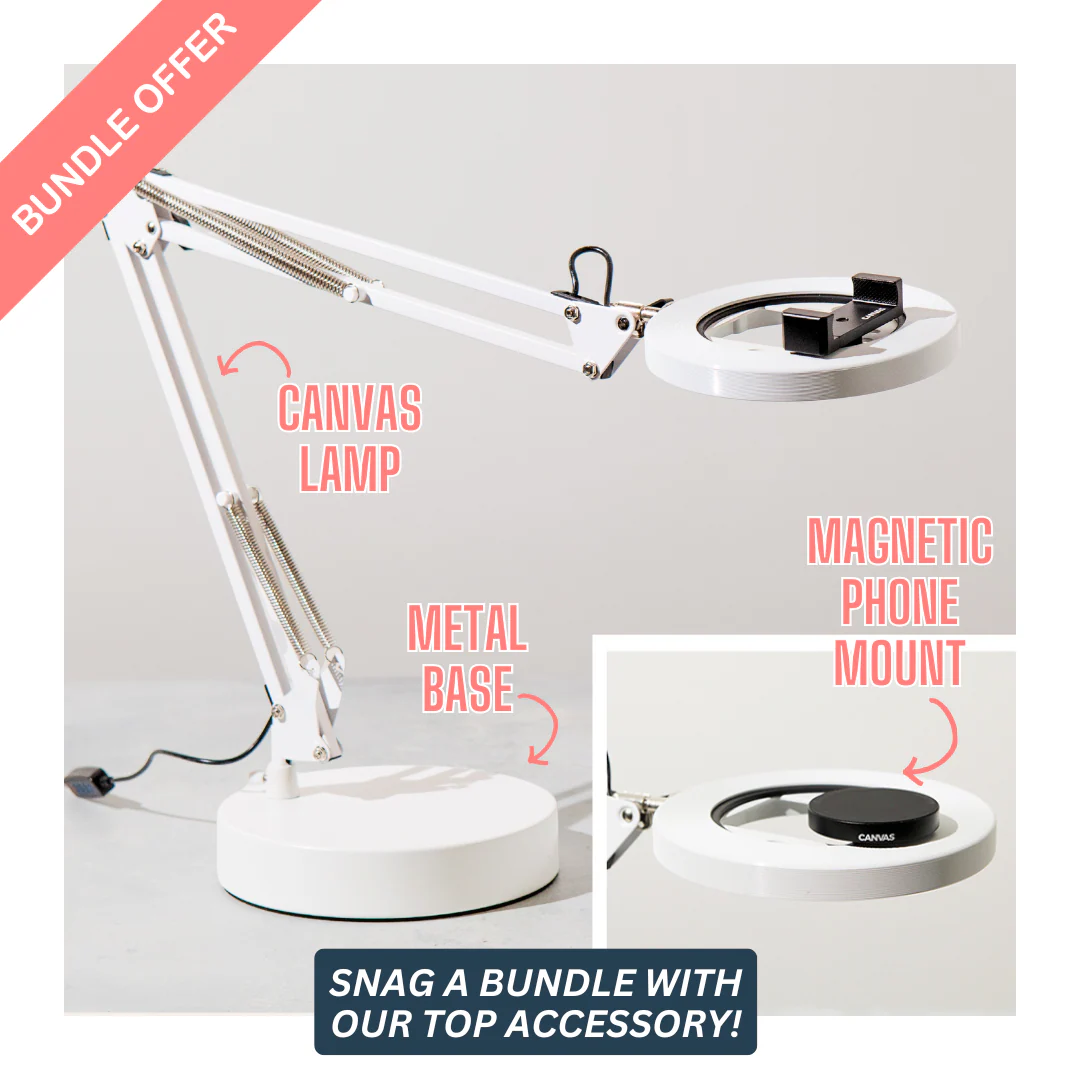 Canvas Lamp with Weighted Matte Metal Base - Image 10