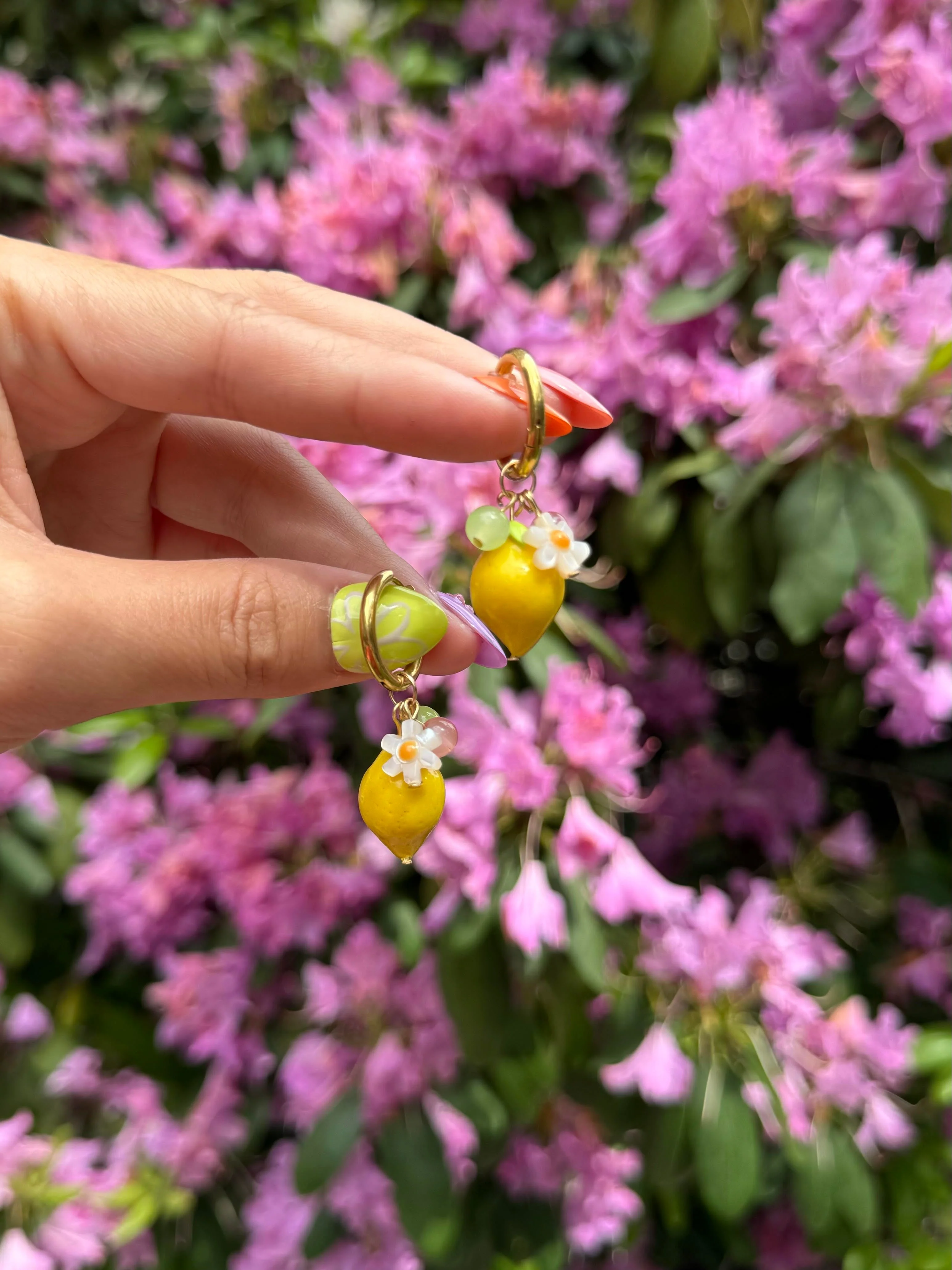 Lemon Drop Charm Hoops | Yuuka Universe - Image 3