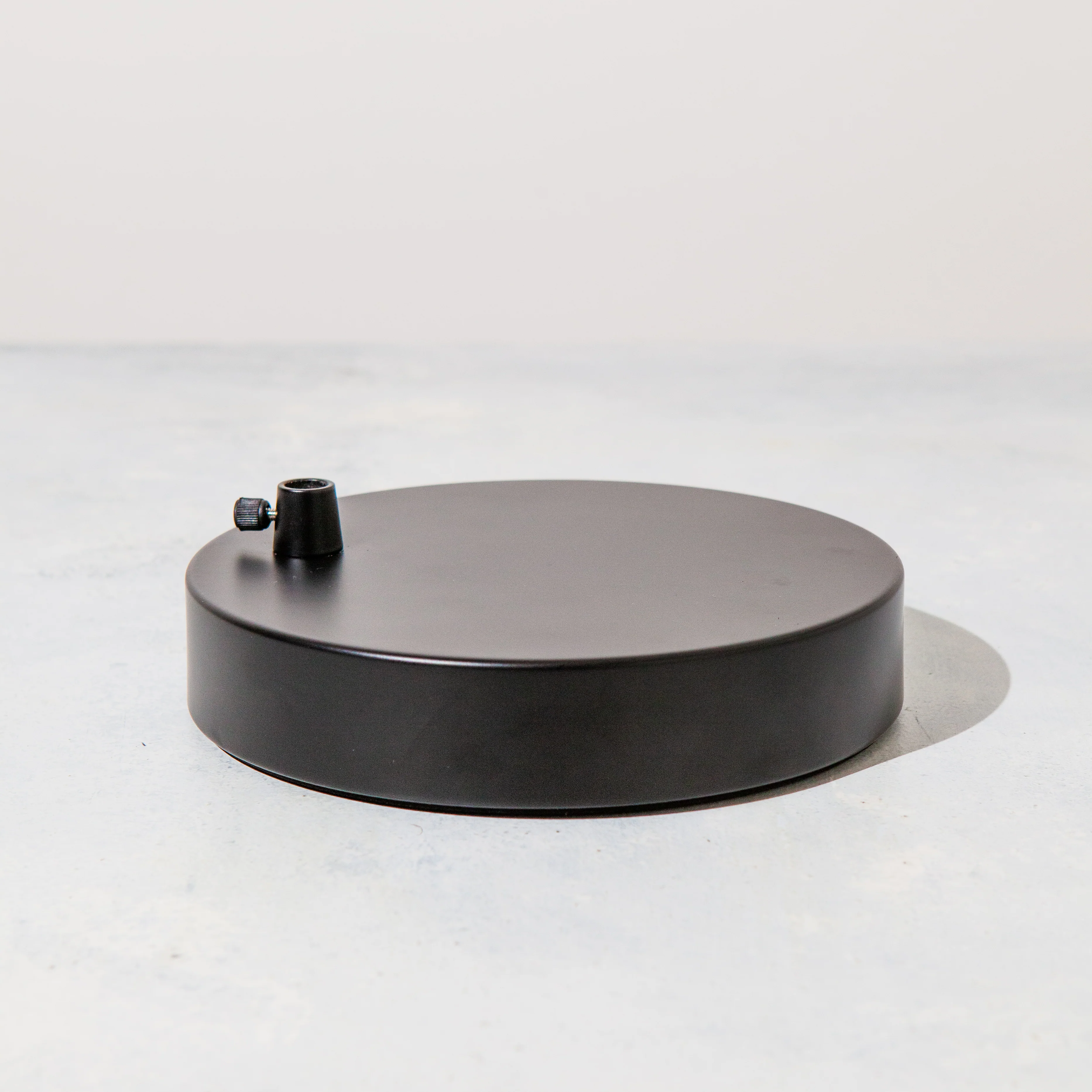 Black Canvas Lamp with Weighted Matte Metal Base - Image 4