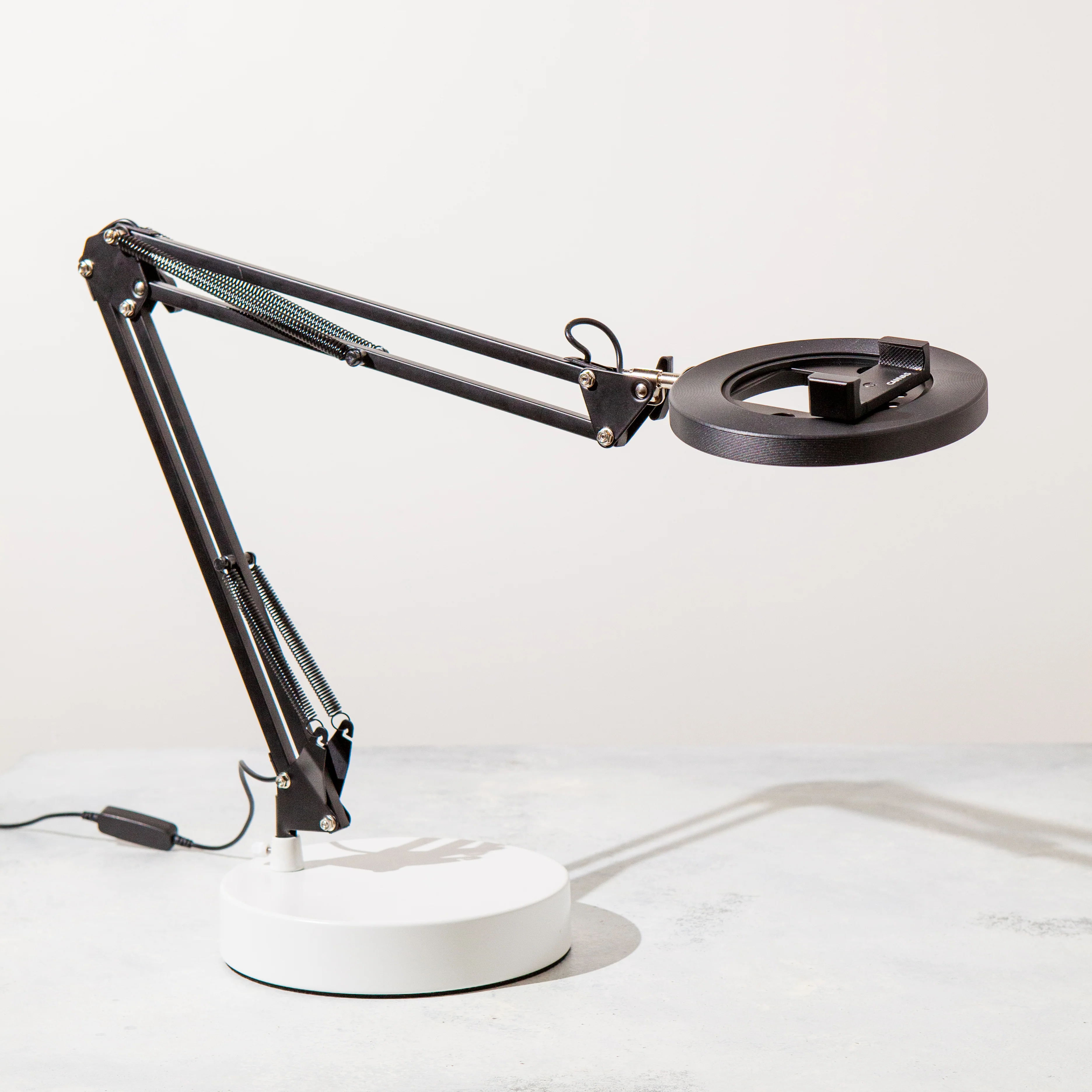 Black Canvas Lamp with Weighted Matte Metal Base - Image 5