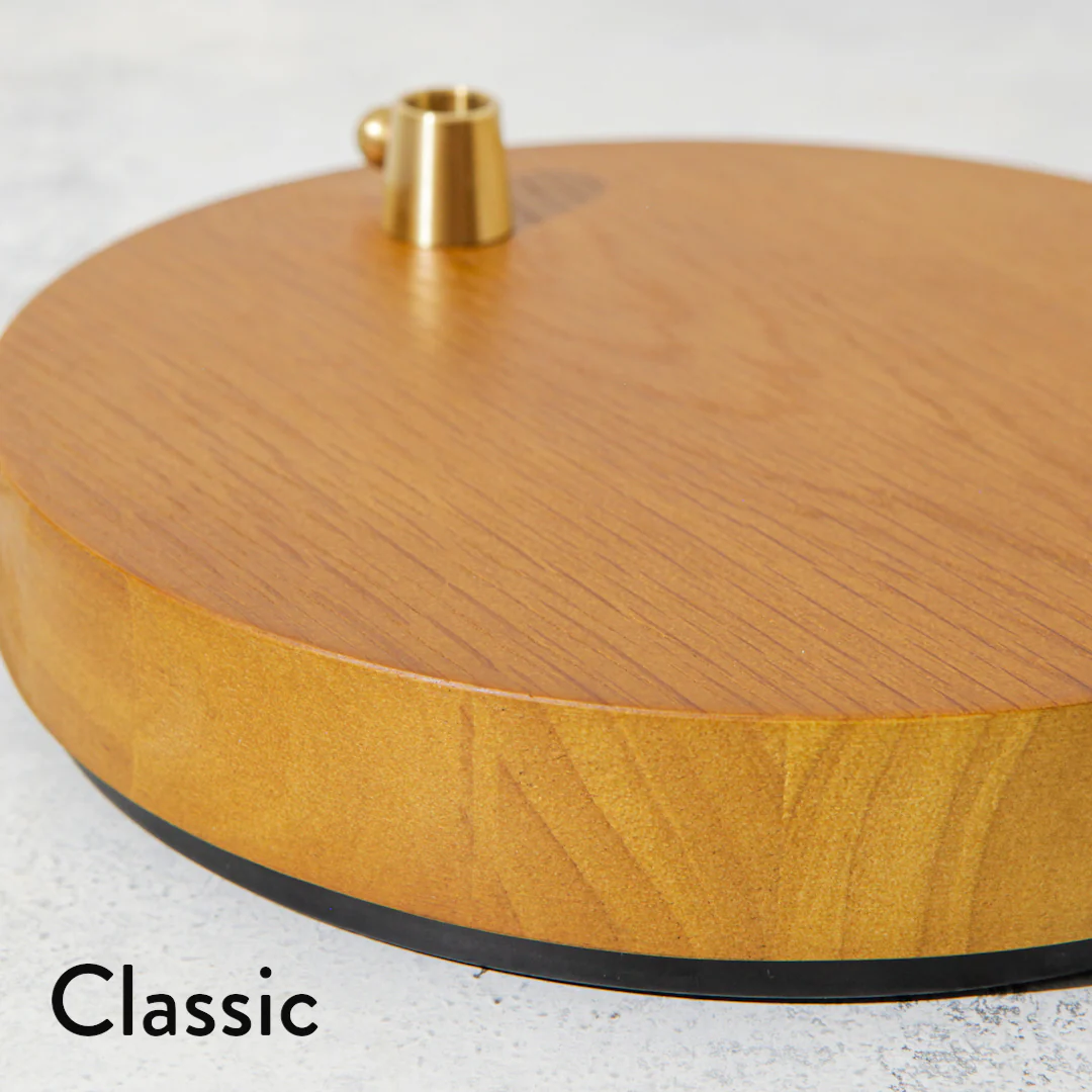 Black Canvas Lamp with Weighted Wooden Base - Image 5