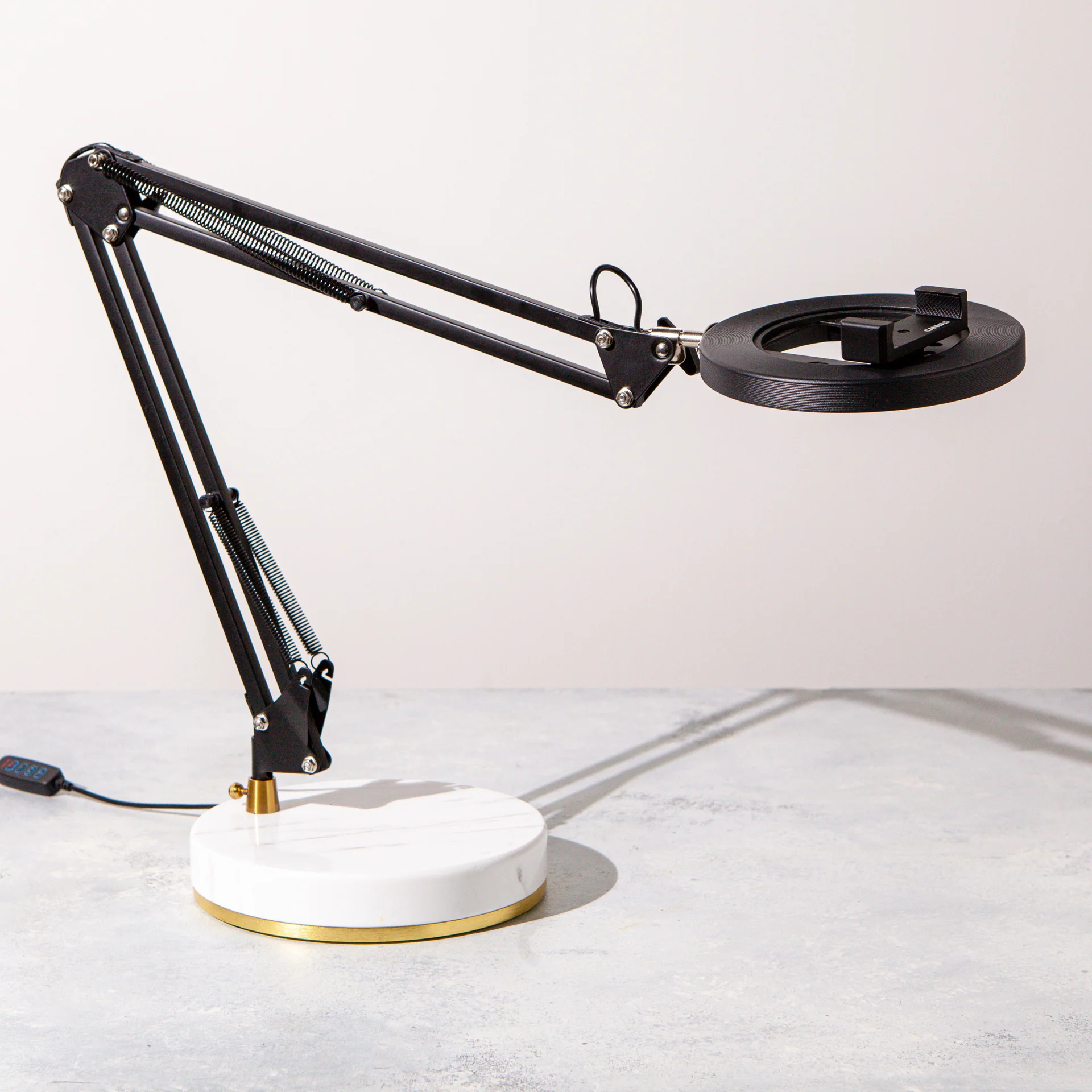 Canvas Lamp with Weighted Marble Base - Image 7