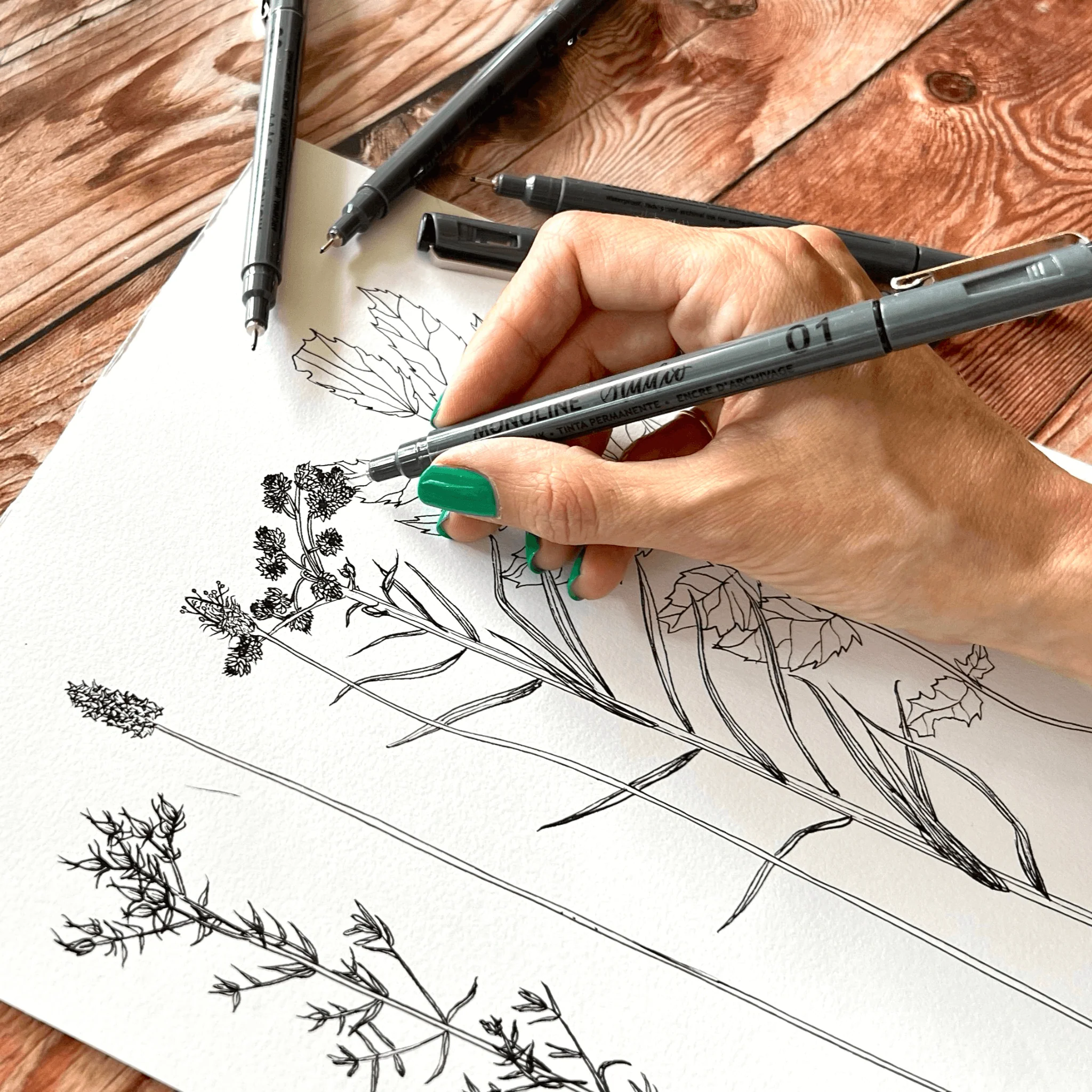 Monoline Studio Archival 5 Piece Pen Set | The Pigeon Letters - Image 4