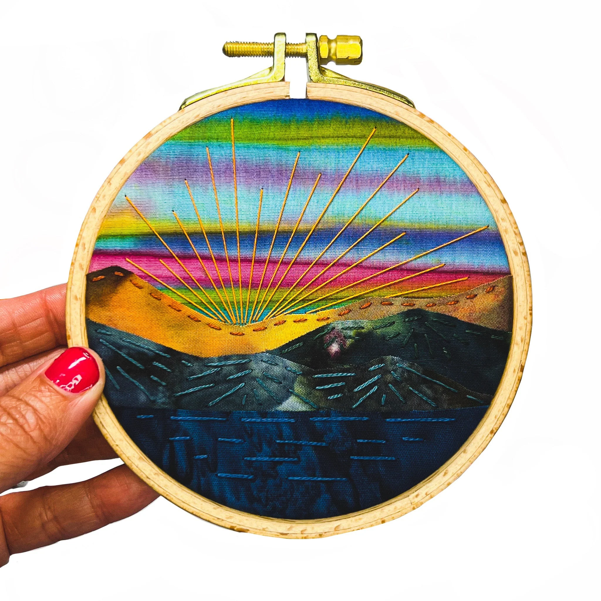 Sunset Running Stitch Kit | Needle OR Thread - Image 4